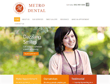 Tablet Screenshot of metrodentalms.com